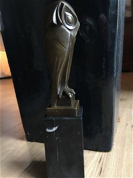 Mooie bronzen Eagle sculptuur op marmer basis-adelaar - 4
