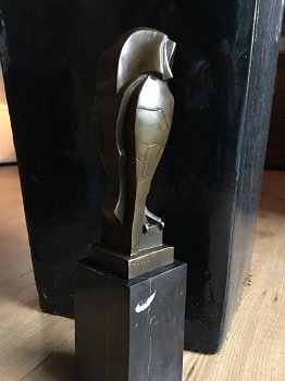 Mooie bronzen Eagle sculptuur op marmer basis-adelaar - 5