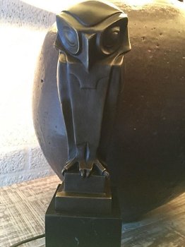 Mooie bronzen Eagle sculptuur op marmer basis-adelaar - 7