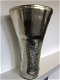 Mooie forse glazen vaas,-decohand beschilderd, zilver - 3 - Thumbnail