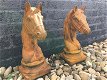 Sculptuur paardenhoofd, vol steen oxide , paard , decotuin - 4 - Thumbnail