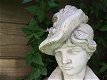 Sculptuur beeld dame, vol steen, prachtig ,hoofd , buste - 2 - Thumbnail