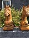 Set van 2 paardenhoofden,steen oxide , paard , buste - 0 - Thumbnail