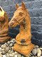 Set van 2 paardenhoofden,steen oxide , paard , buste - 3 - Thumbnail