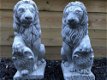Set zittende leeuwen, vol steen , leeuw , tuin decoratie - 0 - Thumbnail