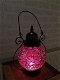 Sfeerlantaarn klein met gekleurd paars glas ,decoratie - 1 - Thumbnail