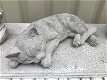 Slapende kat- levensecht dierenfiguur,poes ,kat , deco - 2 - Thumbnail