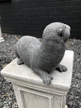 Tuindecoratie vijverfiguren, otters, dierenbeeld ,otter - 4