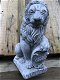 Zittende leeuw, vol steen ,leeuw beeld ,tuin ,decoratie - 1 - Thumbnail