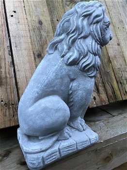 Zittende leeuw, vol steen ,leeuw beeld ,tuin ,decoratie - 2