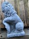 Zittende leeuw, vol steen ,leeuw beeld ,tuin ,decoratie - 3 - Thumbnail