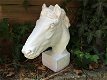 paard gietijzer hoofd, in roest-optica white, paardehoofd - 0 - Thumbnail