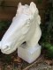 paard gietijzer hoofd, in roest-optica white, paardehoofd - 2 - Thumbnail