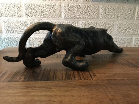 Panther beeldhouwkunst, ijze ,-brons, beeld - 1