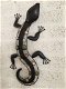 1 Salamander ,hagedis ,ijzer,vol collor ,tuin , decoratie - 4 - Thumbnail
