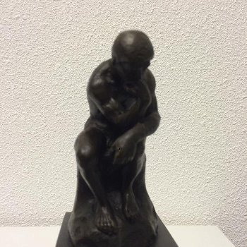 1 Sculptuur Brons, de denker , beeld ,kunst ,decoratie - 3