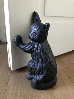 1 sculptuur kat van gietijze , kat, poes ,tuin , decoratie - 3