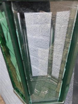 Buitenlamp Winkel , groen , keramische fitting en glas - 1