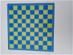 Dambord 31 cm plastic met blauwe en gele velden 29 mm - 0 - Thumbnail