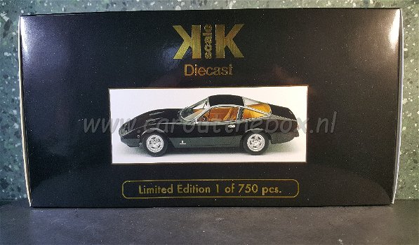 Ferrari 365 GTC 4 1971 zwart 1:18 KK Scale - 4