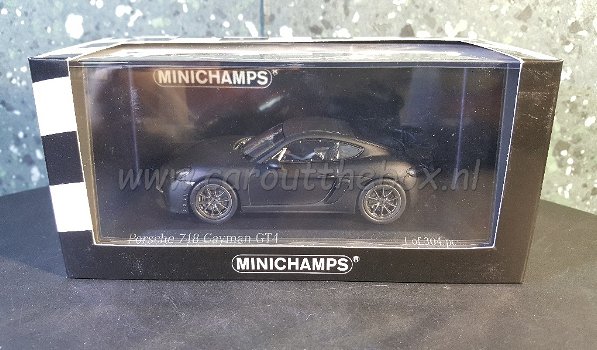 Porsche 718 Cayman GT4 zwart 1:43 Minichamps - 3