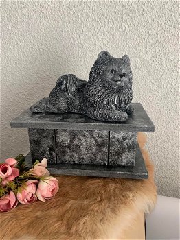 Pomeriaan hondenbeeld op urn als set of los beeldje te koop - 4