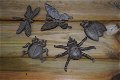 5 x insect gietijzer, wandornament , vlinder , lieveheerstbeest - 2 - Thumbnail
