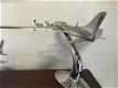 Aluminium vliegtuig groot model op statief, vliegtuig - 2 - Thumbnail
