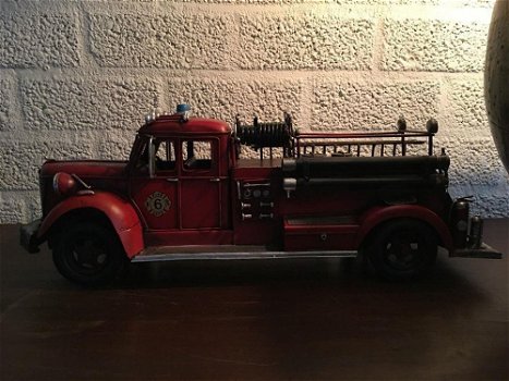 Brandweerauto-metaal-brandweer , verzameling , deco - 3