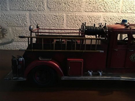 Brandweerauto-metaal-brandweer , verzameling , deco - 4