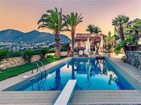 Geweldige Villa Nisos in Hersonisos, Kreta, Griekenland, 6 gasten, vanaf 2065 per week. - 2