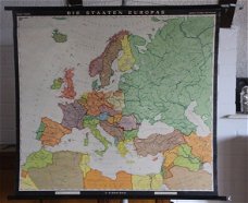 |Schoolkaart van "Die Staaten Europas".