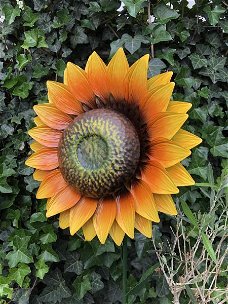 Een kunstwerkje-grote zonnebloem , zonnebloem , bloem