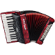 Hohner Bravo II 60 Silent Key Accordion, Red - 0 - Thumbnail