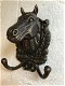Gietijzeren-bronskleurig paardenhoofd-kledinghaak paard - 0 - Thumbnail