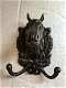 Gietijzeren-bronskleurig paardenhoofd-kledinghaak paard - 3 - Thumbnail