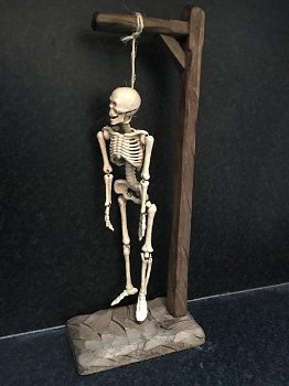 Metalen skelet aan galg-skelet , - 5