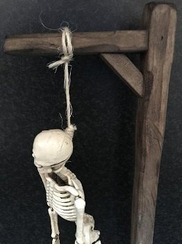 Metalen skelet aan galg-skelet , - 6