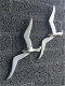 Paar silhouette meeuwen, meeuw , vogel , alluminium - 2 - Thumbnail