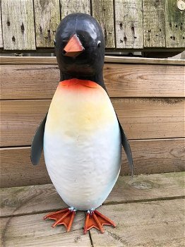 Pinguïn beeld in kleur, geheel-metaal , kunstwerk , pinguim - 0