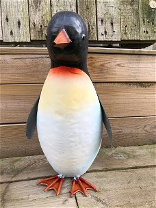 Pinguïn beeld in kleur, geheel-metaal , kunstwerk , pinguim