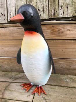 Pinguïn beeld in kleur, geheel-metaal , kunstwerk , pinguim - 1