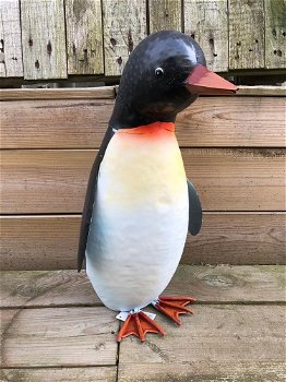 Pinguïn beeld in kleur, geheel-metaal , kunstwerk , pinguim - 5