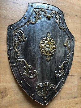 Prachtig metalen schild-messing-ornamenten , kasteel - 6