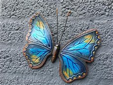 Prachtige cast iron wandvlinder-kleur-vlindertuin ,vlinder