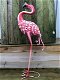 Prachtige grote forse metalen flamingo , flamingo , vogel - 0 - Thumbnail