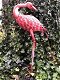 Prachtige grote metalen flamingo , fascinerend, tuindeco - 2 - Thumbnail