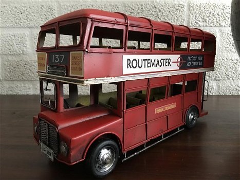 metalen model dubbeldekker-bus , engelse bus - 2