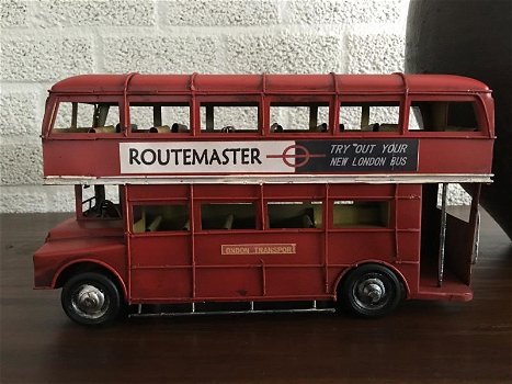 metalen model dubbeldekker-bus , engelse bus - 3