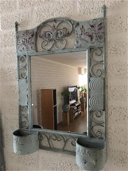 Prachtige wandspiegel in metalen wandornament-spiegel - 4